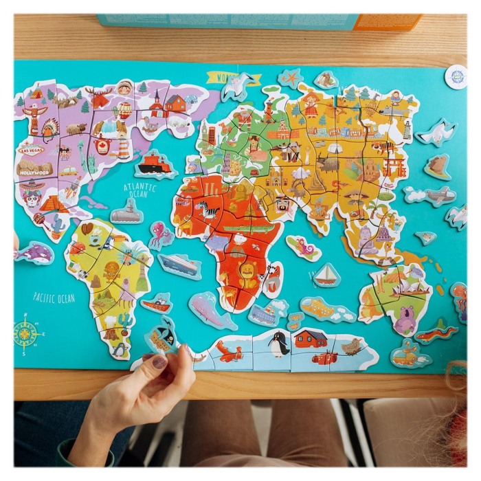 Puzzle magnetic - Harta lumii (118 piese) [4]