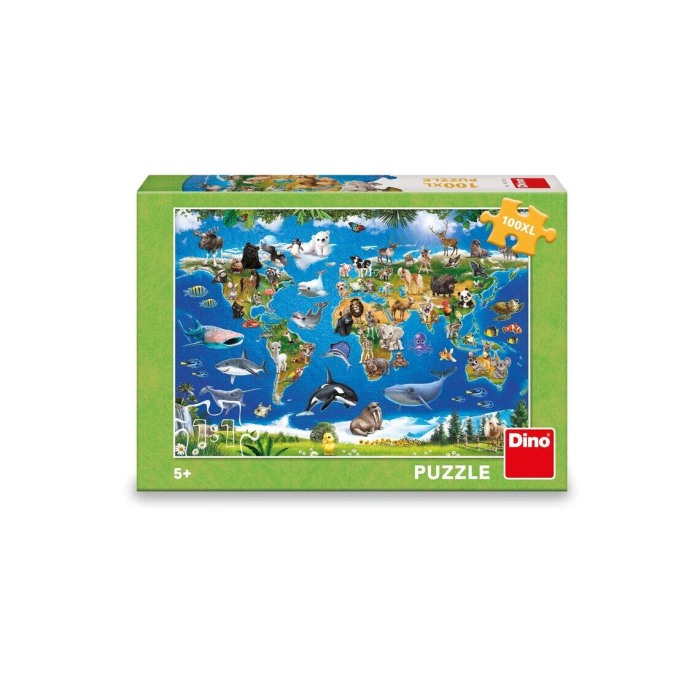 Puzzle XL - Harta animalelor (100 piese) [2]