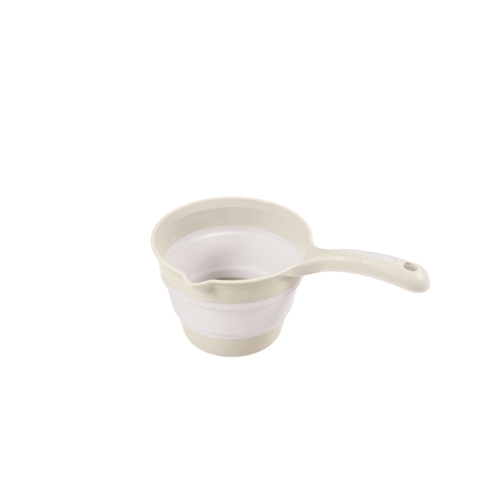 Recipient pliabil cu maner pentru baie - Bej [2]