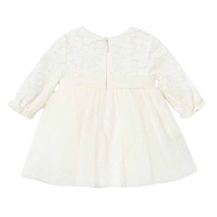 Rochie Alba Organza brodata - Mayoral   2-4 luni (65 cm) [2]