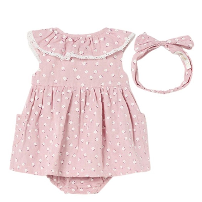 Rochie  + bentita +chilotei- roz - Mayoral  18 luni [3]