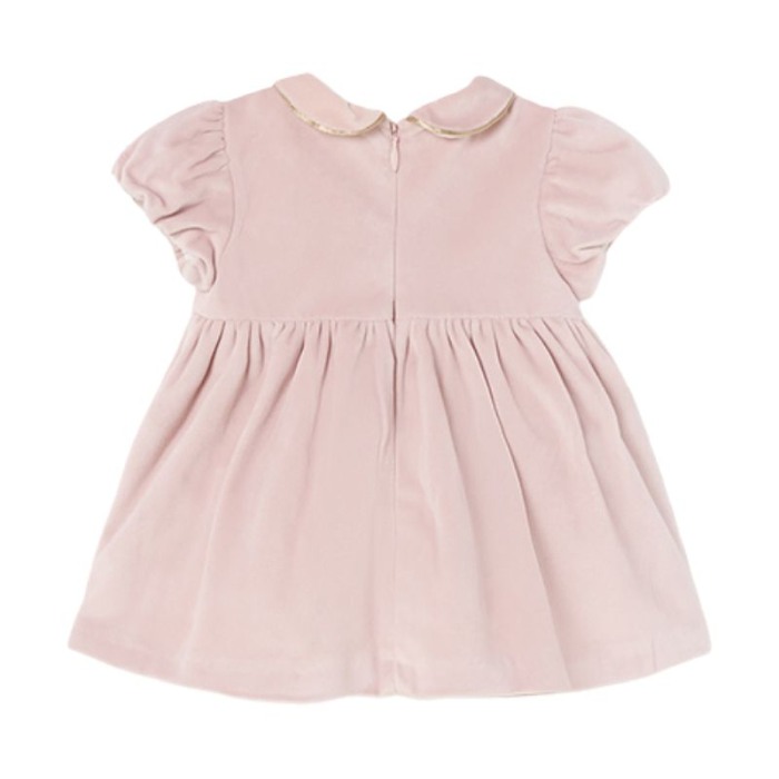 Rochie catifea + boneta - Roz pudrat - Mayoral  1-2 luni [2]