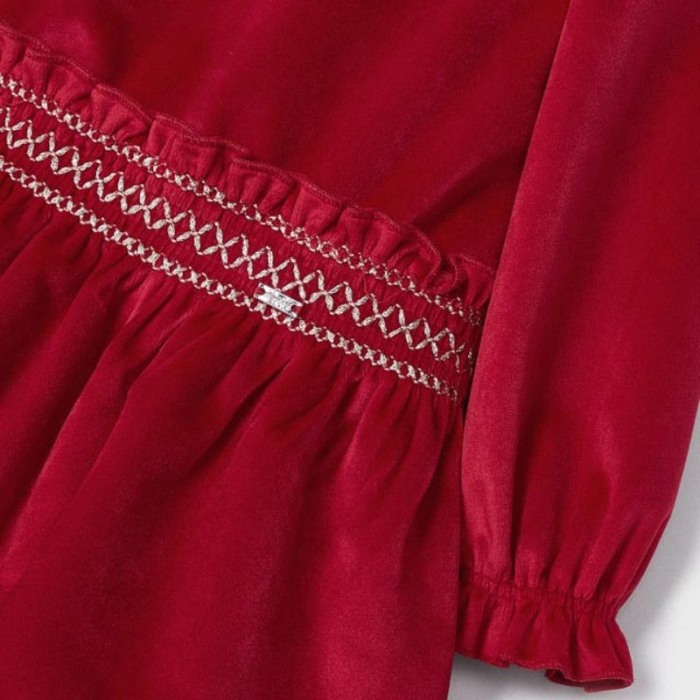 Rochie catifea fagure de miere - Mayoral 2 ani [2]