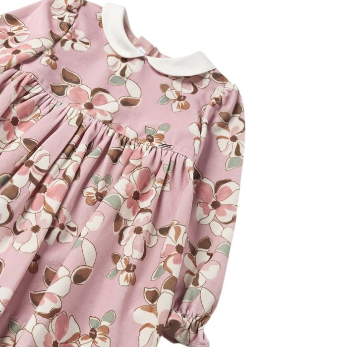 Rochie Catifea imprimeu floral - Roz pudrat - Mayoral   24 luni (92 cm) [3]