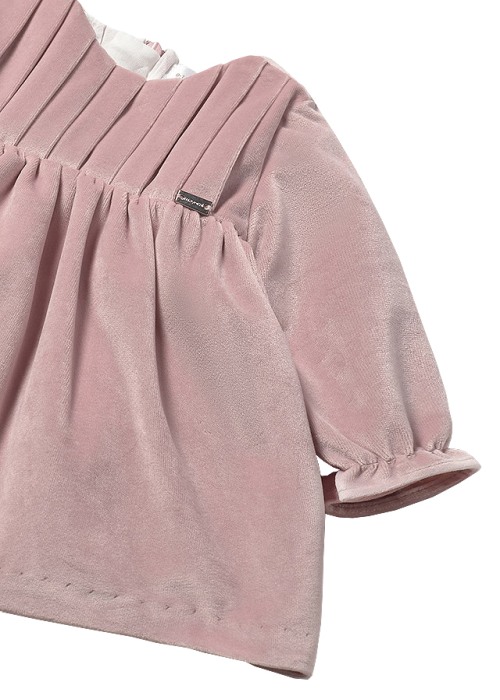 Rochie catifea - roz perlat [3]