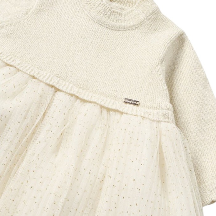 Rochie ceremonie combinatie tricot si tul nou-nascut  - Mayoral 12 luni (80 cm) [3]