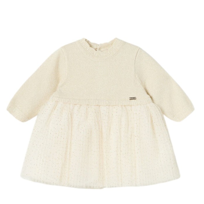 Rochie ceremonie combinatie tricot si tul nou-nascut  - Mayoral 12 luni (80 cm) [2]