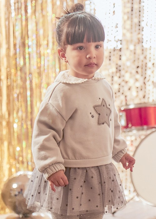 Rochie combinata cu tul - gri - Mayoral [4]