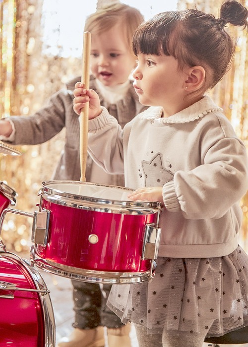 Rochie combinata cu tul - gri - Mayoral [5]