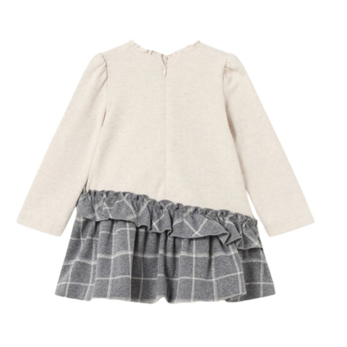 Rochie combinatie imprimeu carouri gri bebe - Mayoral 24 luni (92 cm) [2]