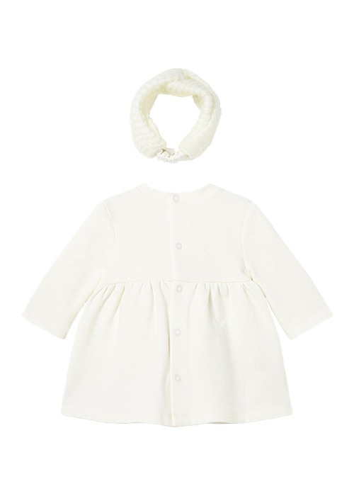 Rochie cu bentita - alb murdar [2]
