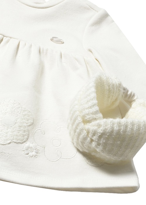 Rochie cu bentita - alb murdar [3]