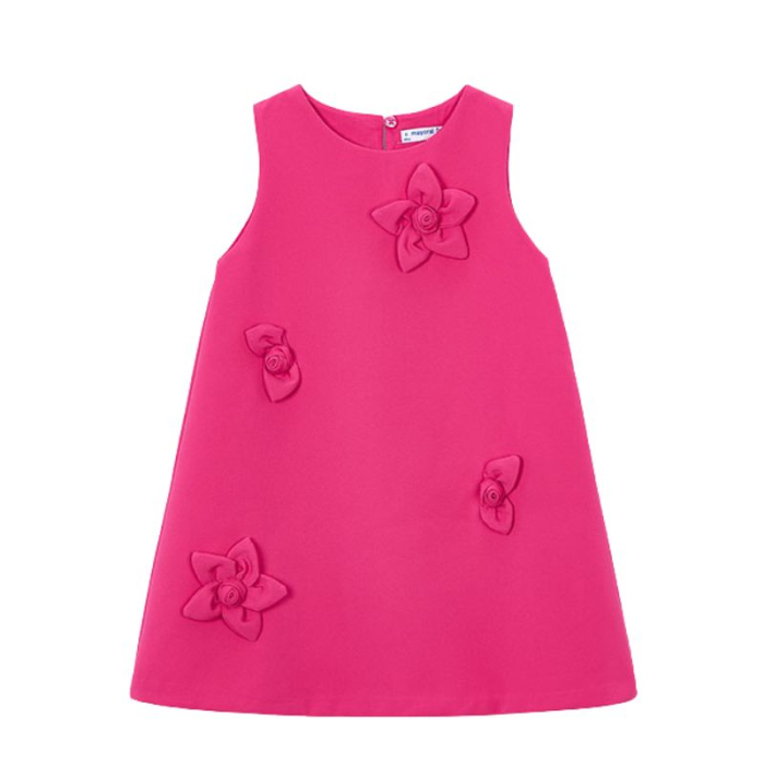 Rochie cu flori aplicate - roz - Mayoral [4]