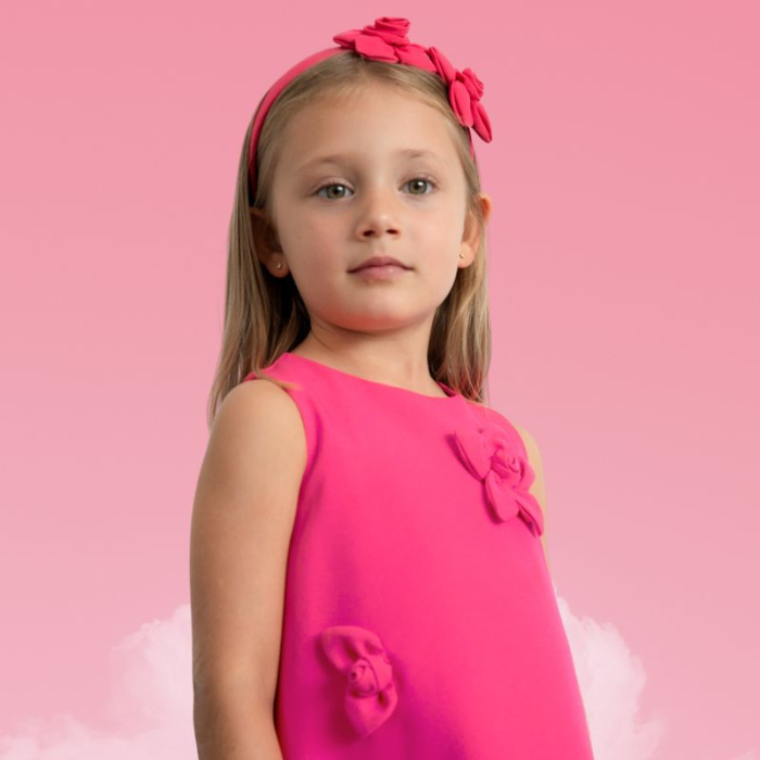 Rochie cu flori aplicate - roz - Mayoral [3]