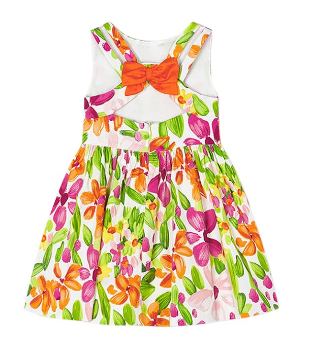 Rochie cu funda, spate - flori [4]