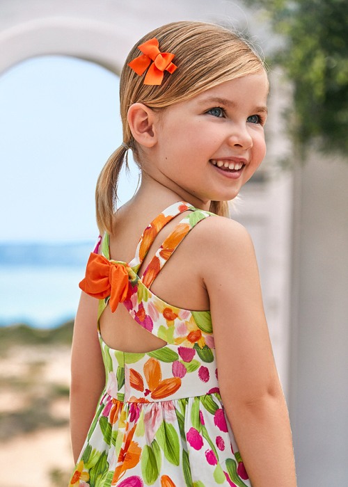 Rochie cu funda, spate - flori [2]