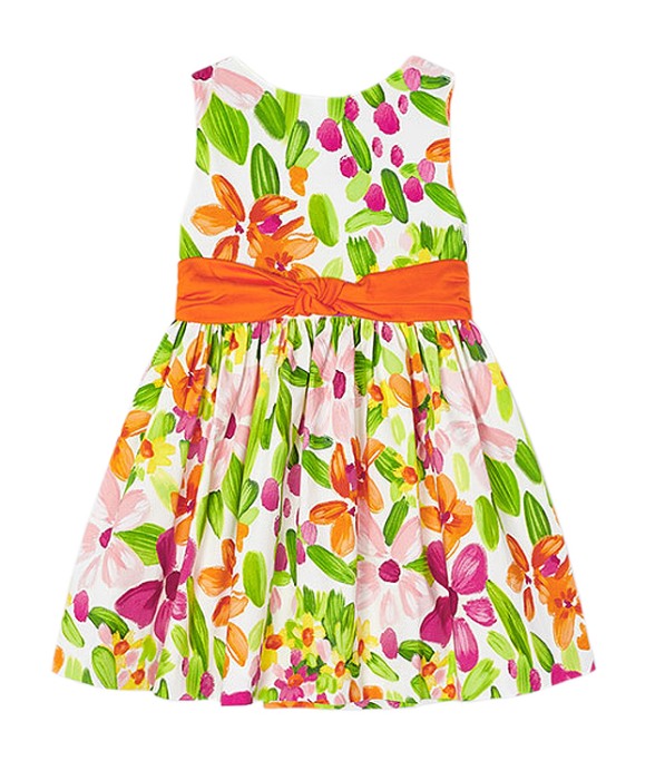 Rochie cu funda, spate - flori [3]