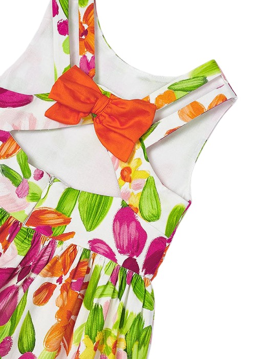 Rochie cu funda, spate - flori [5]