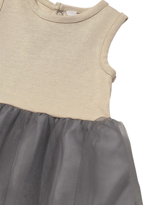 Rochie cu tul si pulover - bej / gri - Mayoral [4]