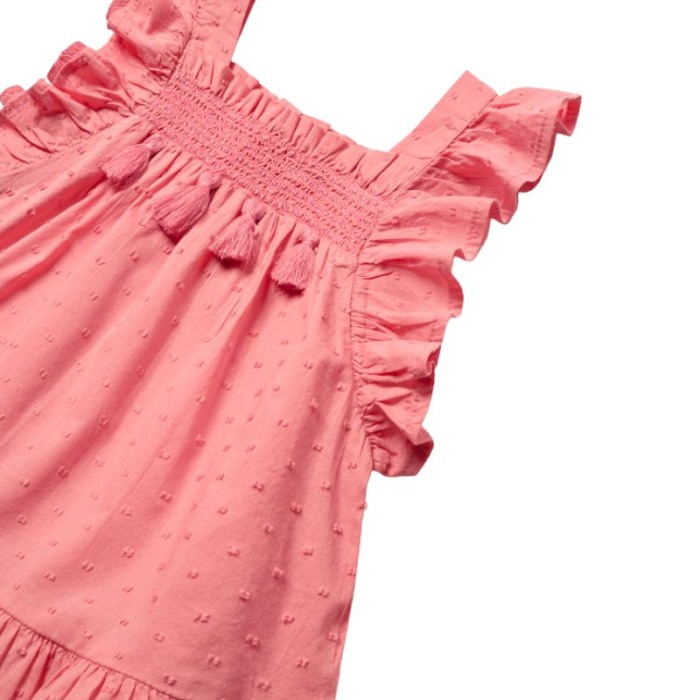 Rochie cu volanase si ciucuri din bumbac - Mayoral   3 ani [3]