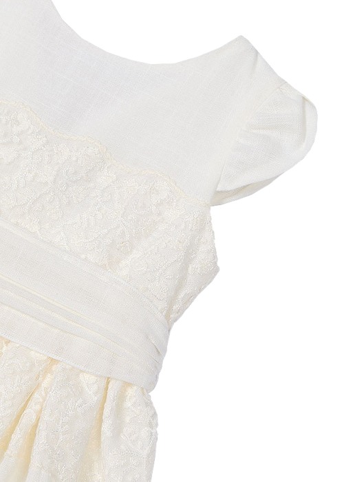 Rochie dantela cu cordon - alb - Mayoral  7 ani [4]