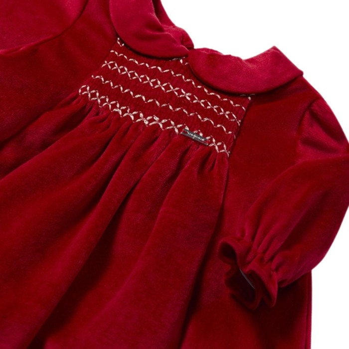Rochie din catifea cu sclipici - rosu - Mayoral  4-6 luni (70 cm) [2]