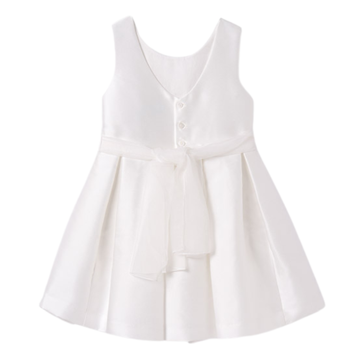 Rochie din mikado cu floare roz in talie - Abel&lula  6 ani (116 cm) [2]