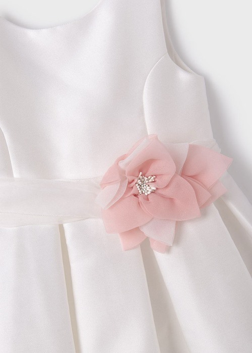 Rochie din mikado cu floare roz in talie - Abel&lula  6 ani (116 cm) [3]