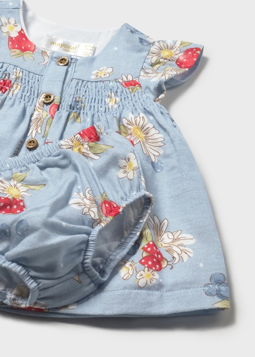 Rochie imprimeu capsuni  cu chilotei nou-nascut - Mayoral [3]