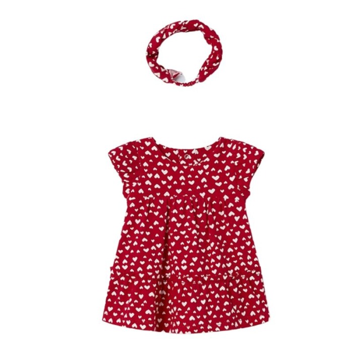 Rochie Inimioare cu bentita din bumbac  sustenabil - Mayoral 6-9 luni [5]