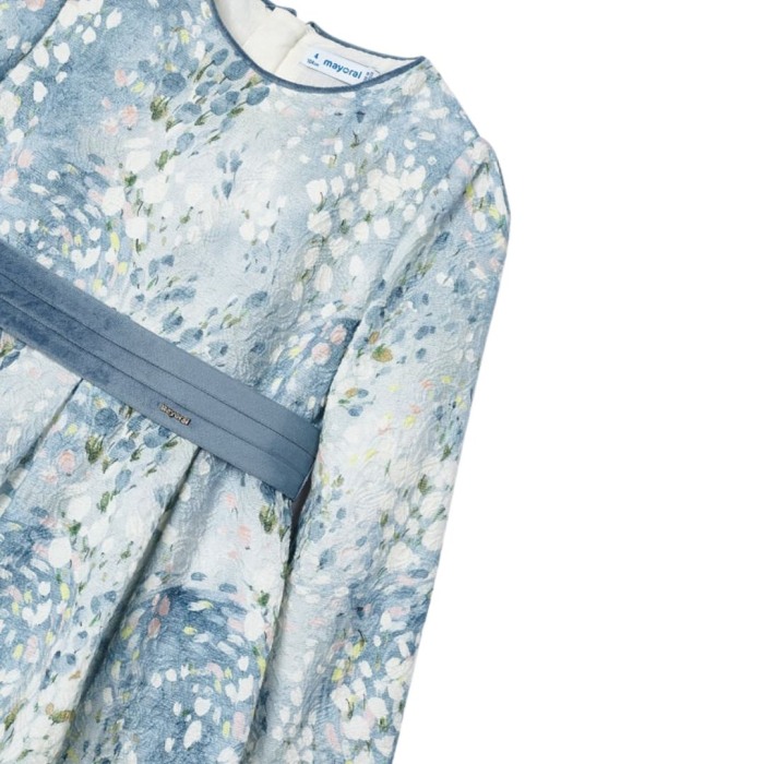 Rochie jacquard  imprimeu Pastel vernil - Mayoral  7 ani (122 cm) [5]