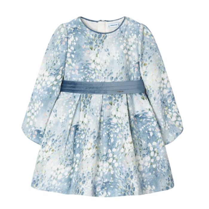 Rochie jacquard  imprimeu Pastel vernil - Mayoral  7 ani (122 cm) [3]