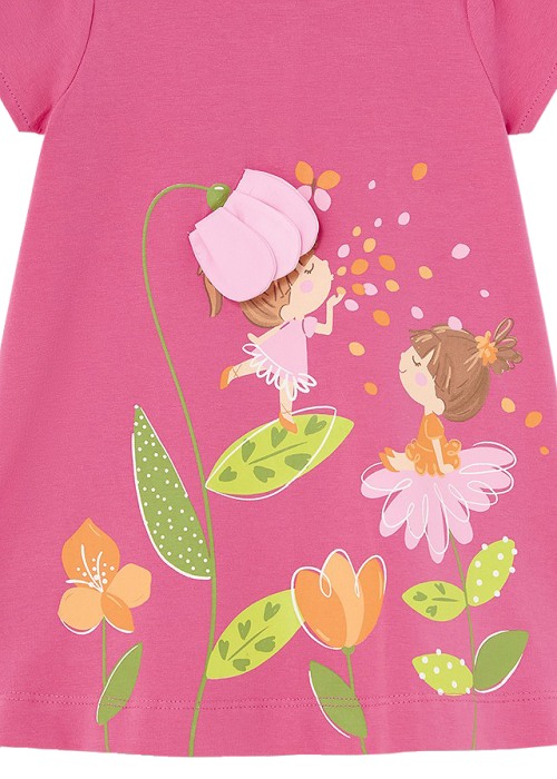 Rochie magenta imprimeu floral Better Cotton [3]