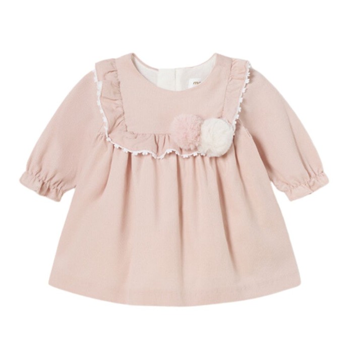 Rochie micro reiat nou-nascut - Roz pudrat - Mayoral  12 luni (80 cm) [4]