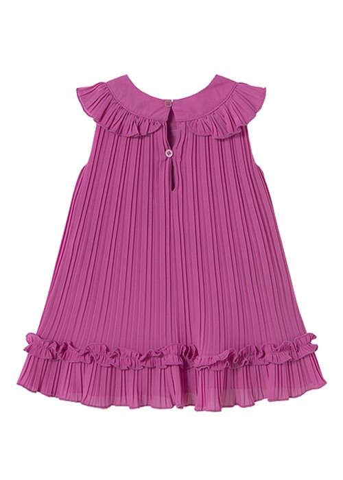 Rochie plisata cu volane - roz - Mayoral  3 ani [2]