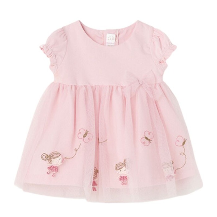 Rochie Rosa baby tul brodat - Mayoral  2-4 luni [2]