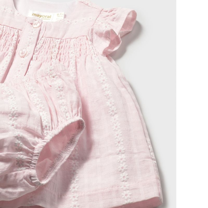 Rochie roz  cu chilotei nou-nascut - Mayoral [3]