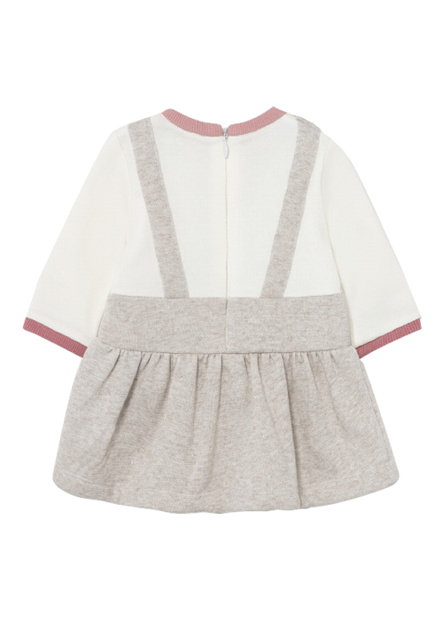 Rochie salopeta + caciula - Alb/Gri - Mayoral  6-9 luni [2]