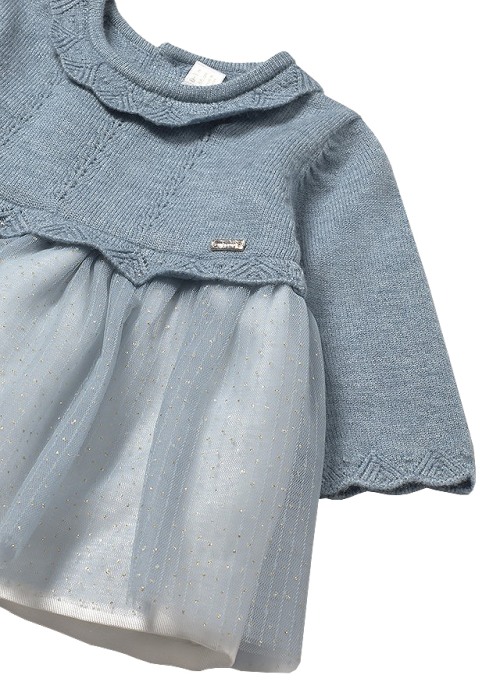 Rochie tricot si tul - gri - Mayoral [3]