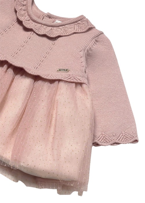 Rochie tricot si tul - gri - Mayoral [3]