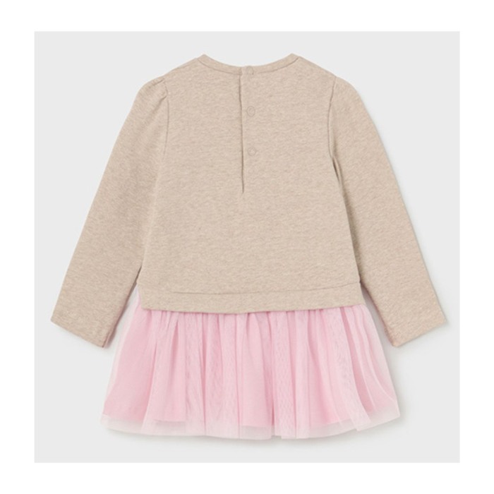 Rochie tricot si tul roz - Mayora [2]