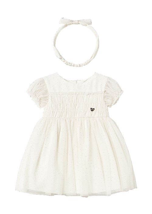 Rochie tul + bentita - Alb - Mayoral 2 ani [2]