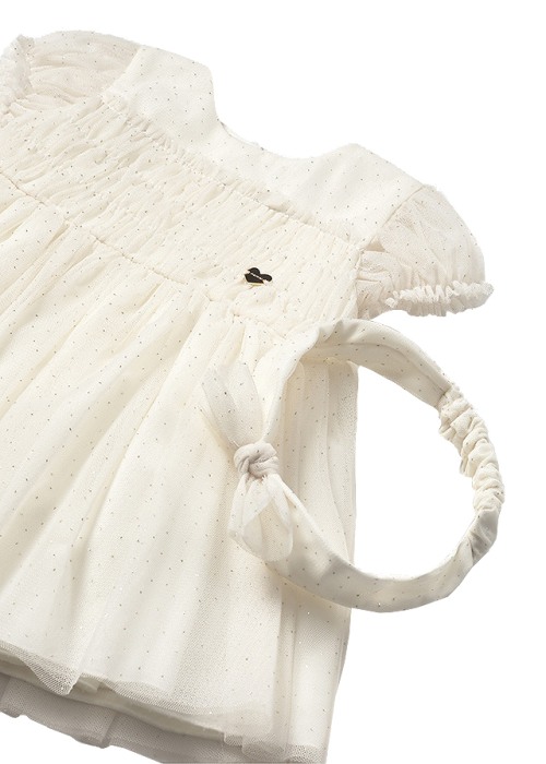 Rochie tul + bentita - Alb - Mayoral 2 ani [4]