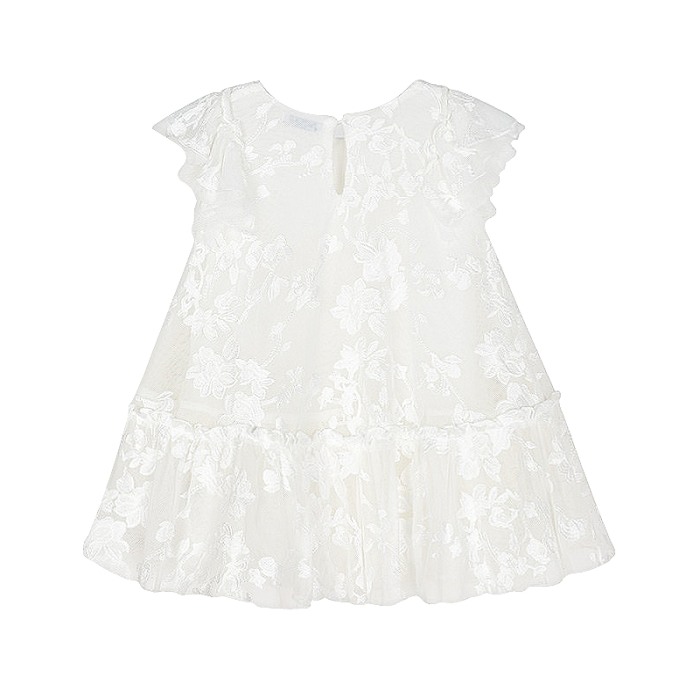 Rochie tul brodat Alb Floral 2 ani [2]