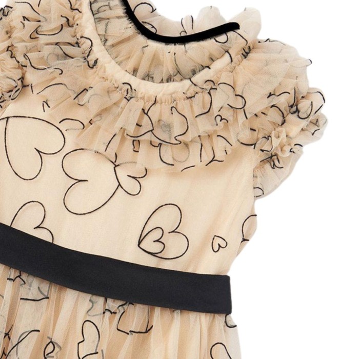 Rochie Tul Plumeti Inimioare - Abel & lula 8 ani (128 cm) [5]