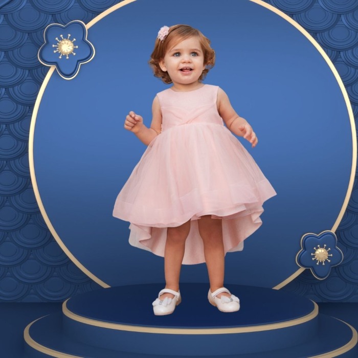 Rochie Tul  roz cu sclipici- Abel&lula   6-9 luni 75 cm [5]