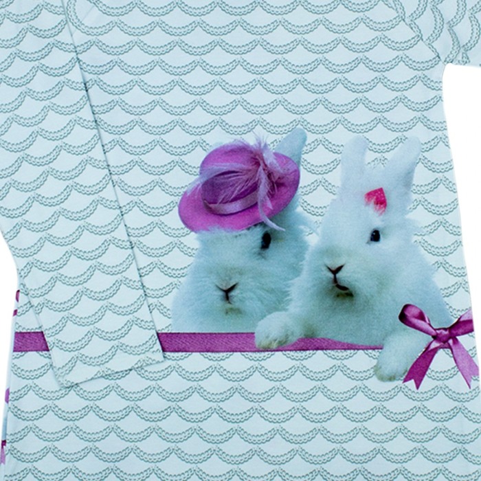 Rochita cu maneca lunga imprimeu Iepurasi 122 cm (6-7 ani) [3]