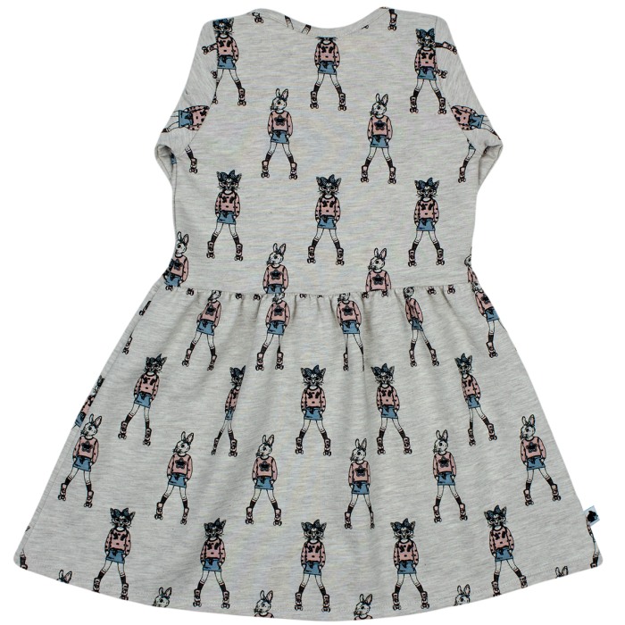 Rochita cu maneca lunga imprimeu iepurasi pe role 80 cm (9-12 luni) [3]