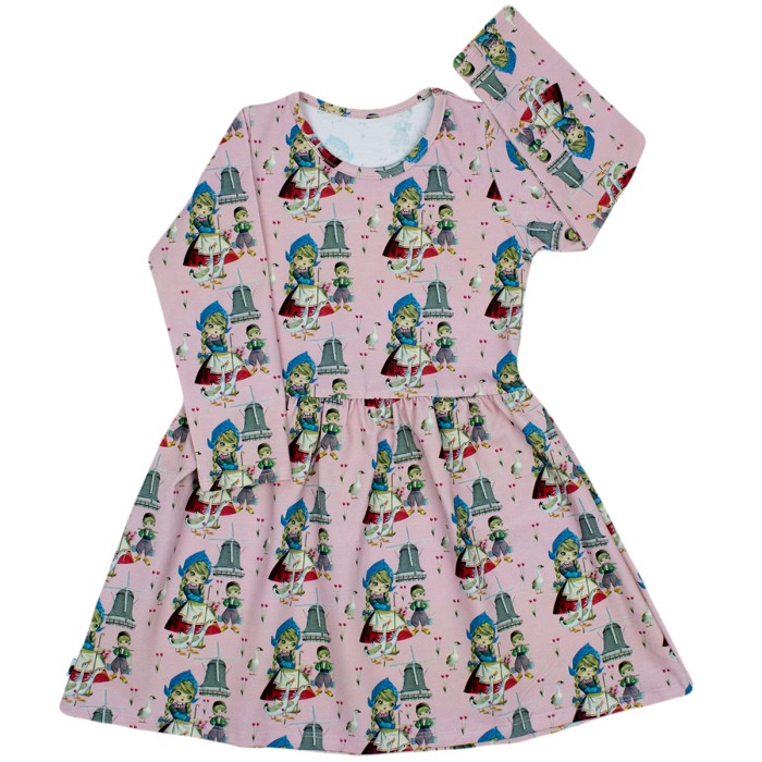 Rochita cu maneca lunga imprimeu povesti cu mori de vant si copii 122 cm (6-7 ani) [2]