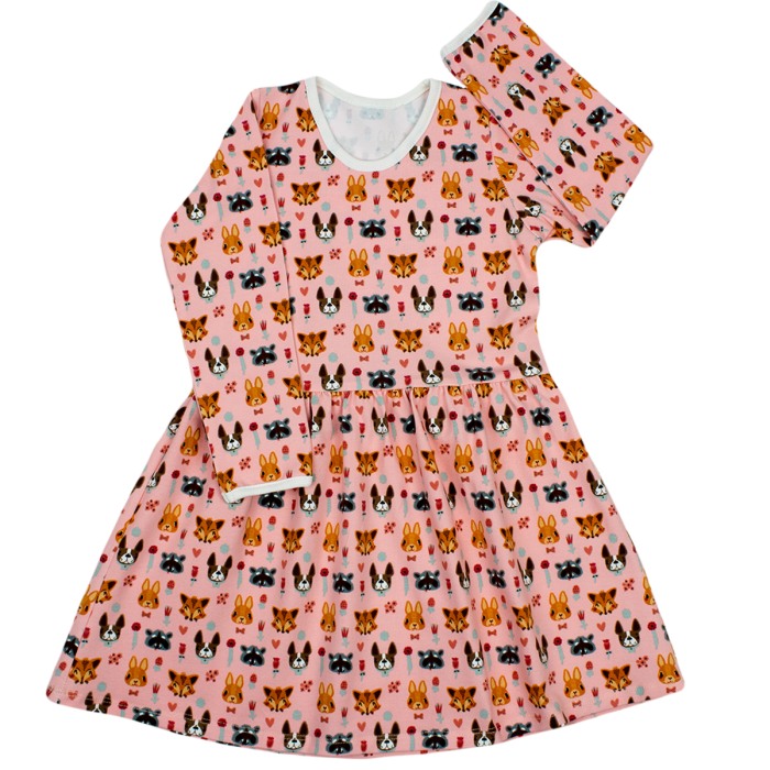 Rochita cu maneca lunga imprimeu ratoni 122 cm (6-7 ani) [2]